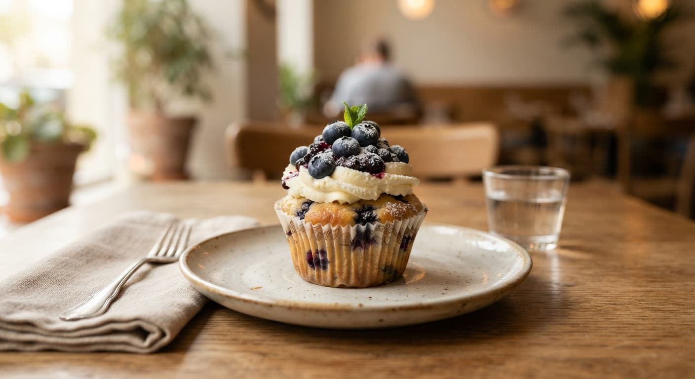 Blueberry cupcake